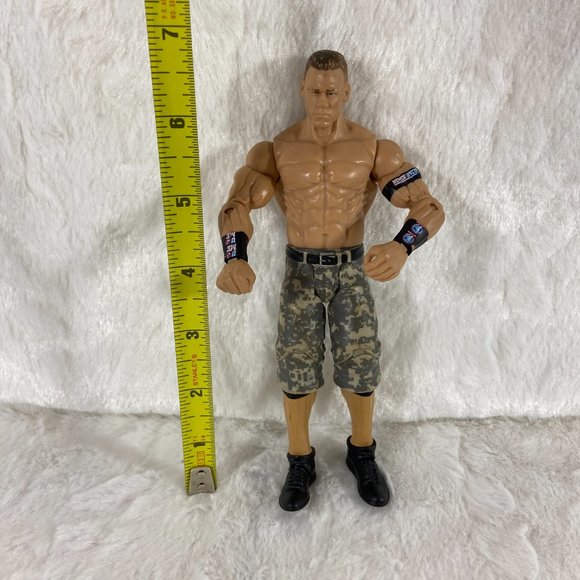 2011 WWE Mattel Elite John Cena Wrestling Action Figure Camo Shorts Loose 7" - Picture 8 of 10